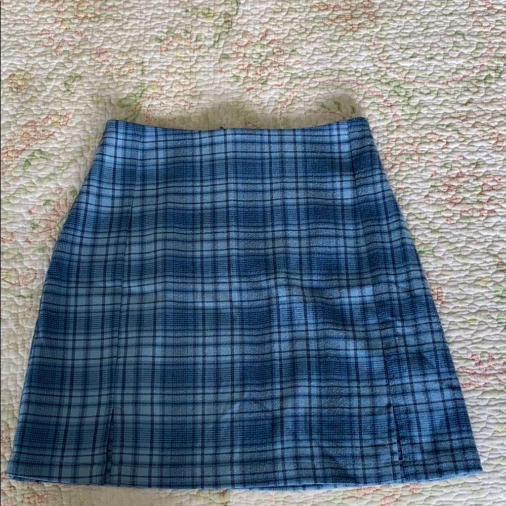 Blue plaid Brandy Melville skirt